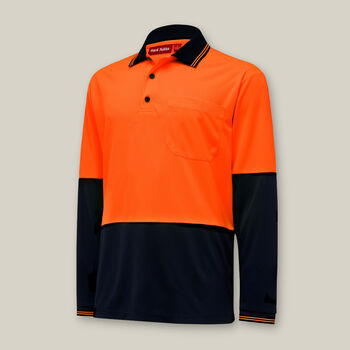 Core 2 Tone Hi-Vis Long Sleeve Polo