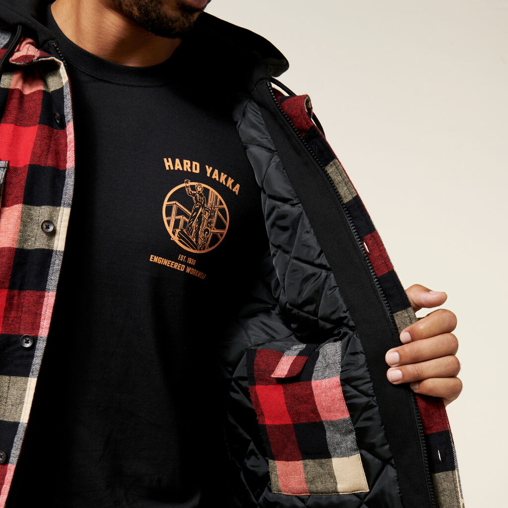 Quilted Flannel Hooded Shacket