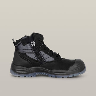 Nite Vision Hi Vis Lace Up Steel Toe Safety Boot - Black