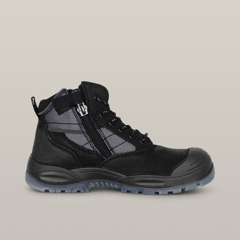 Nite Vision Hi Vis Lace Up Steel Toe Safety Boot - Black