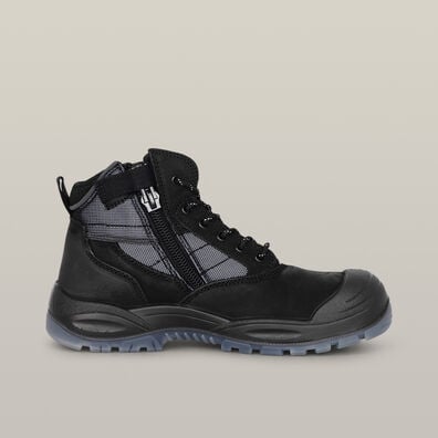 Nite Vision Hi Vis Lace Up Steel Toe Safety Boot - Black