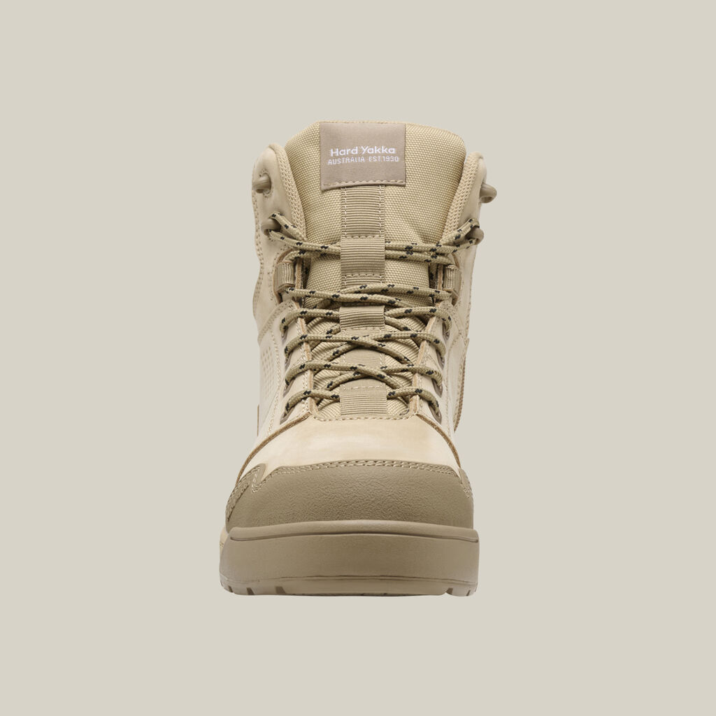 Evolution Lace Up & Side Zip 6" Steel Toe Safety Boot - Sand