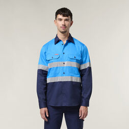 Core Long Sleeve Lightweight Spliced Taped Vented Drill Shirt