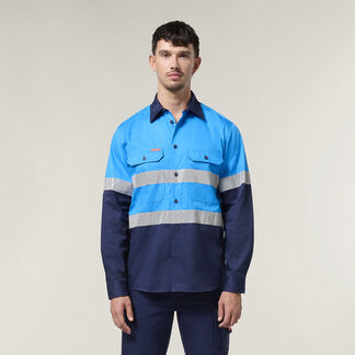 Core Long Sleeve Lightweight Spliced Taped Vented Drill Shirt