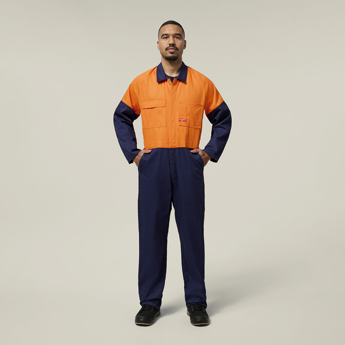 Hi-Vis 2Tone Cotton Drill Coverall | Hard Yakka Australia