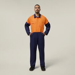 Hi-Vis 2Tone Cotton Drill Coverall