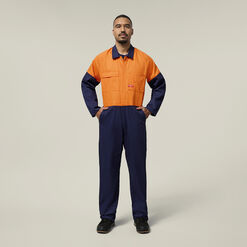 Hi-Vis 2Tone Cotton Drill Coverall