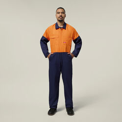 Hi-Vis 2Tone Cotton Drill Coverall