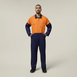 Hi-Vis 2Tone Cotton Drill Coverall