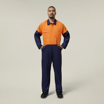 Hi-Vis 2Tone Cotton Drill Coverall