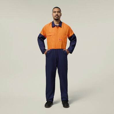 Hi-Vis 2Tone Cotton Drill Coverall