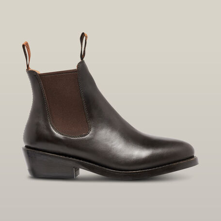 Women's Mustang Signature Pull-up Leather Boot - Brown