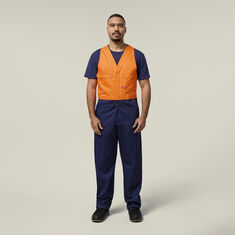 Foundations Hi-Visibility Two Tone Cotton Drill Action Back Overall