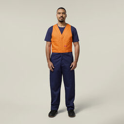 Hi-Vis 2Tone Action Back Cotton Drill Overall