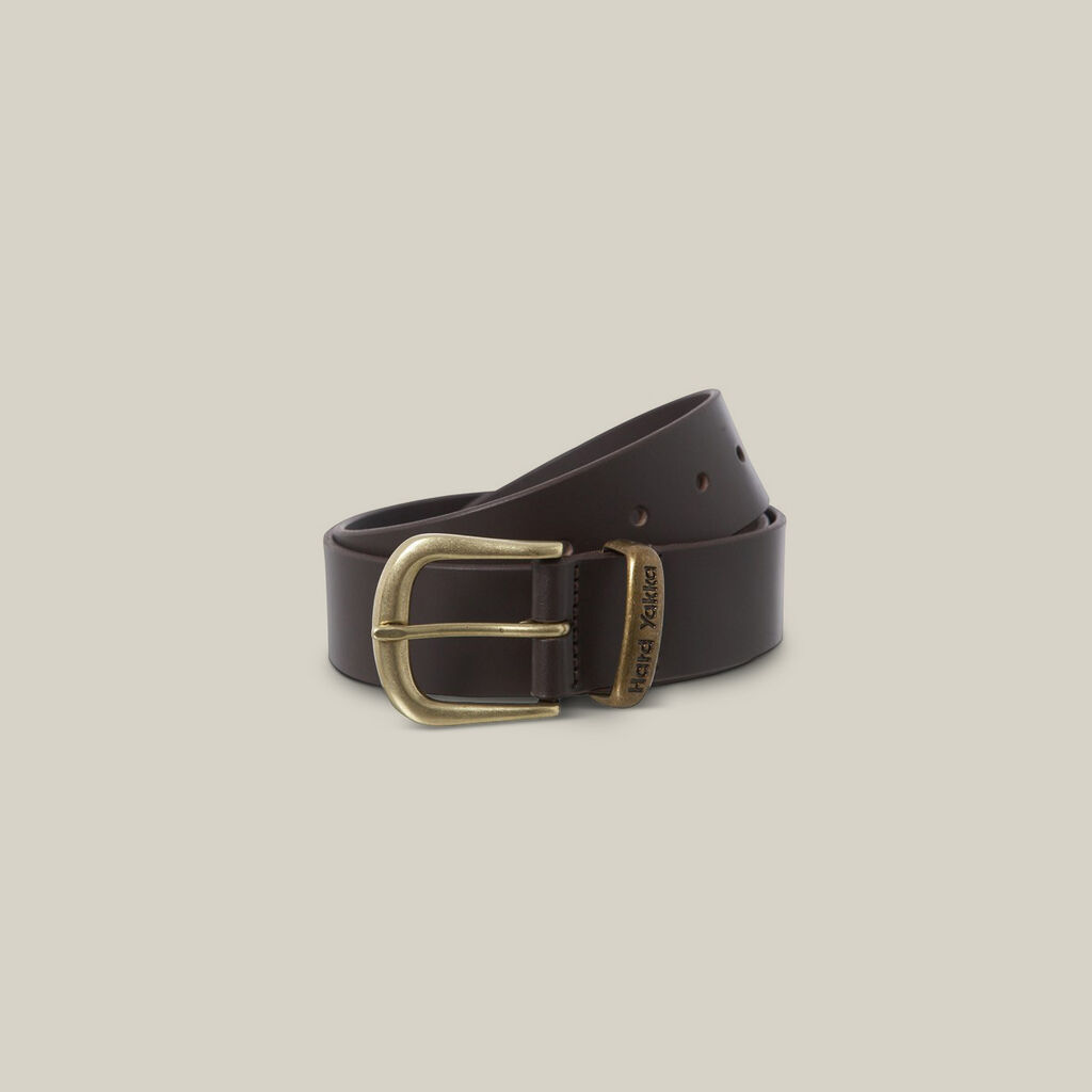 HY Leather & Brass Buckle Belt