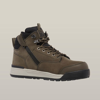 3056 Lace Zip Safety Boot - Cedar