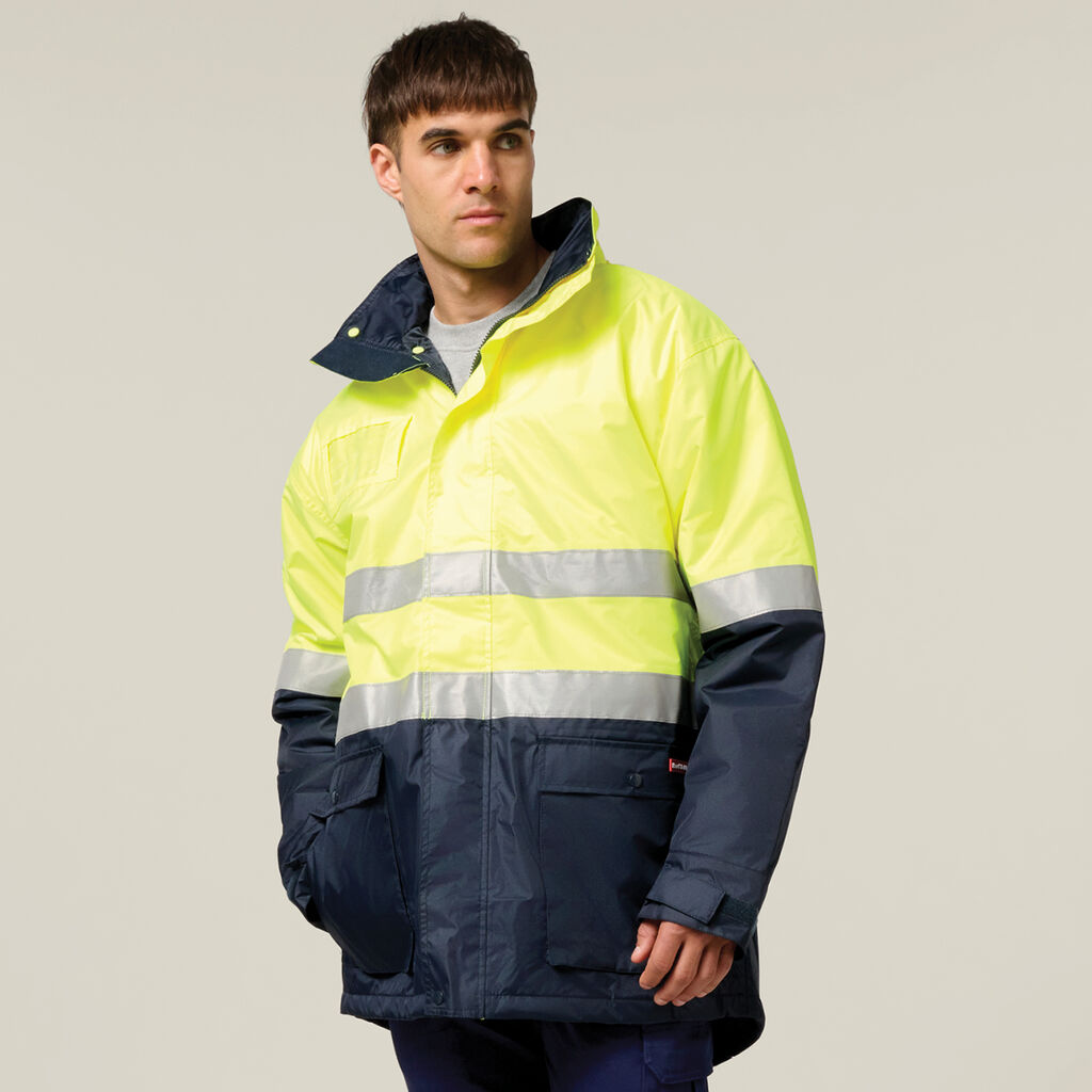 Core Hi-Vis 2 Tone Taped Quilted Waterproof Jacket