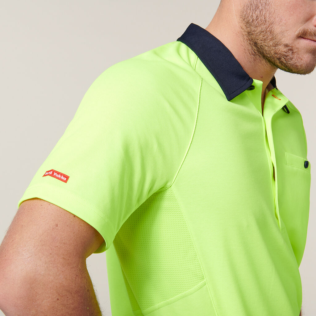 KOOLGEAR HI-VIS 2 TONE VENTED SHORT SLEEVE POLO