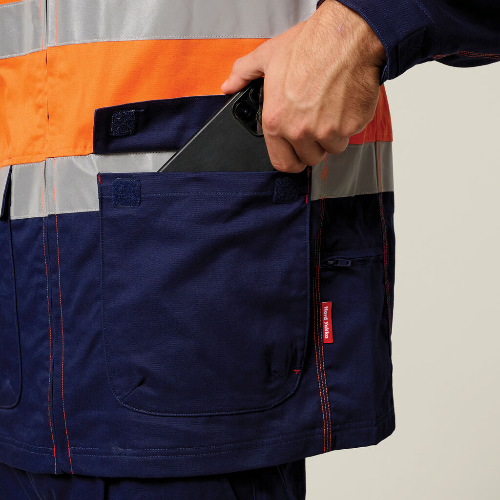 Core Hi-Vis 2 Tone Cotton Drill Taped Jacket