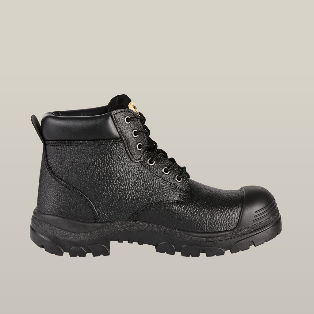 Gravel Lace Up Steel Toe Safety Boot - Black