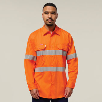 Core Hi-Vis Taped Vented Cotton Twill Shirt