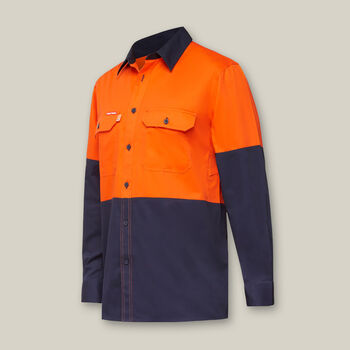 Koolgear Hi-Vis 2 Tone Vented Long Sleeve Shirt