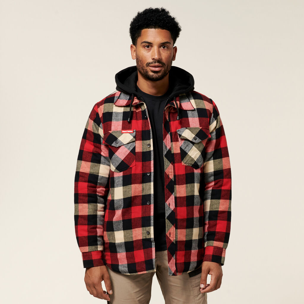 Quilted Flannel Hooded Shacket
