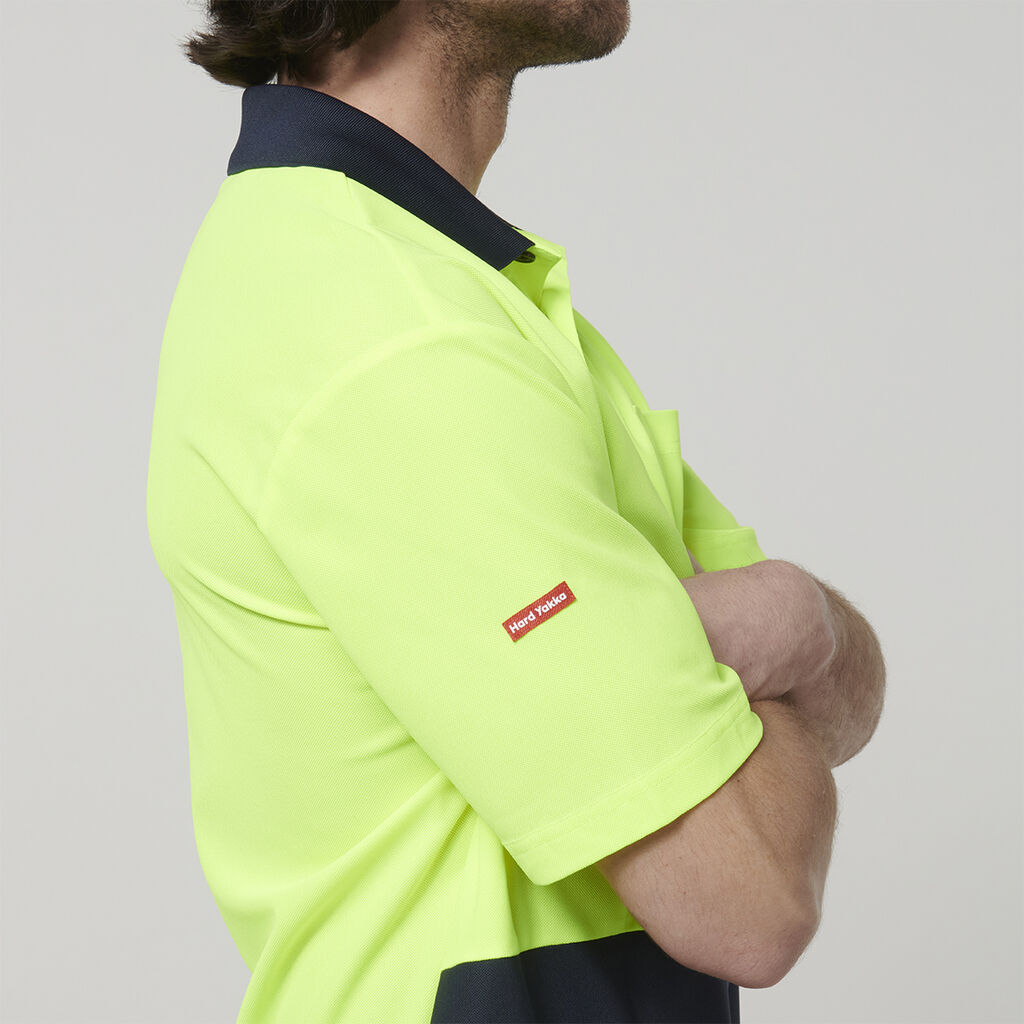 Mens Short Sleeve Hi Vis Polo