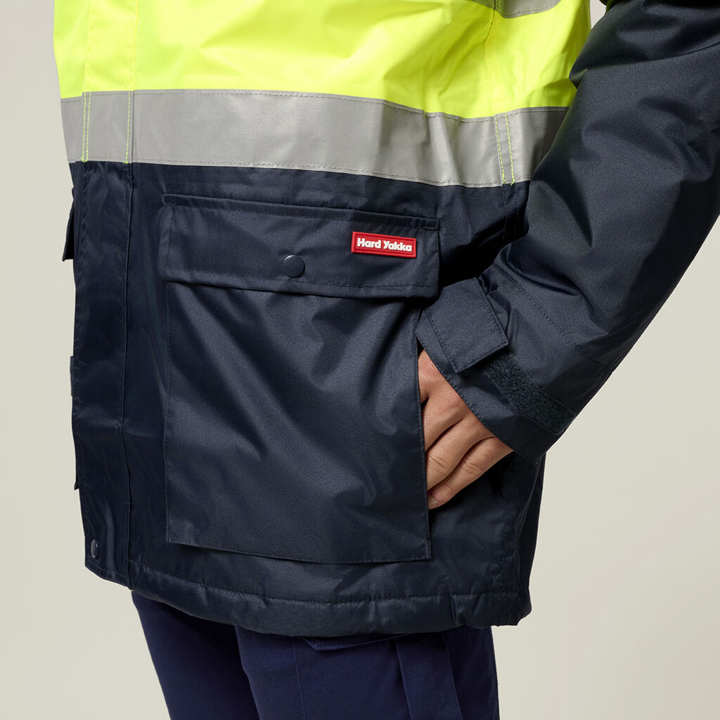 Core Hi-Vis 2 Tone Taped Quilted Waterproof Jacket