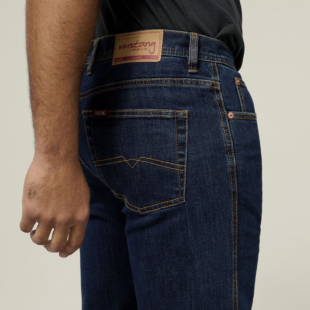 Mustang Regular Fit Stretch Work Jean - Indigo