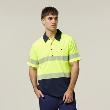 Core Hi-Vis 2 Tone Taped Vented Short Sleeve Polo