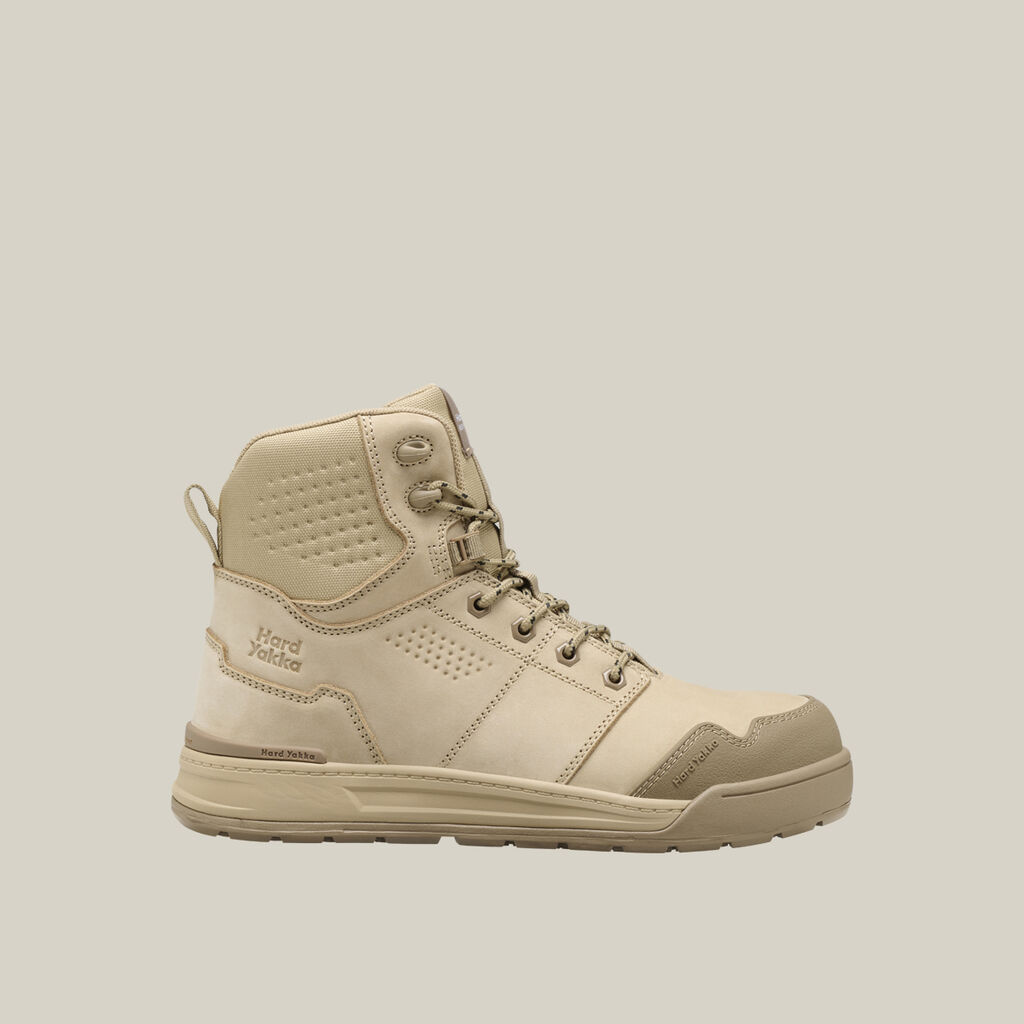 Evolution Lace Up & Side Zip 6" Steel Toe Safety Boot - Sand