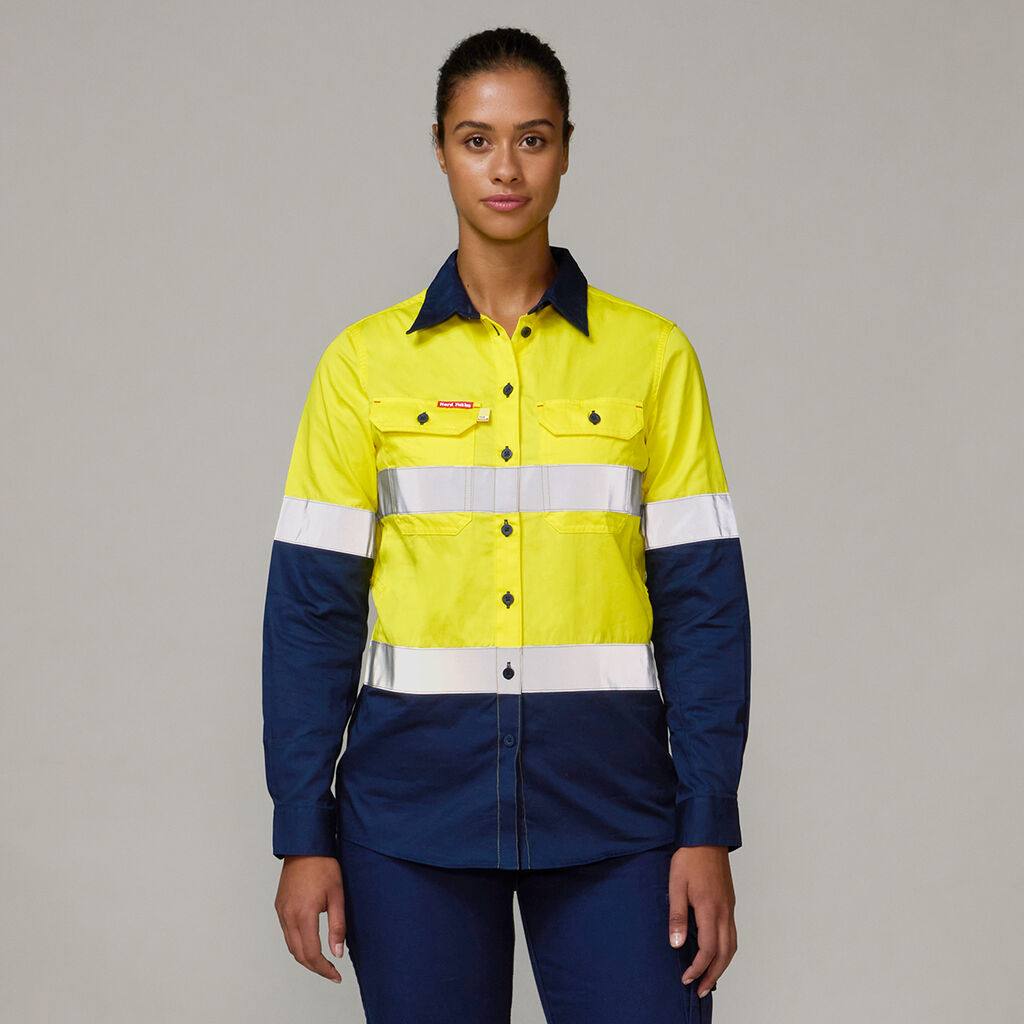 Women's Koolgear Hi-Vis Vented Taped Cotton Twill Shirt