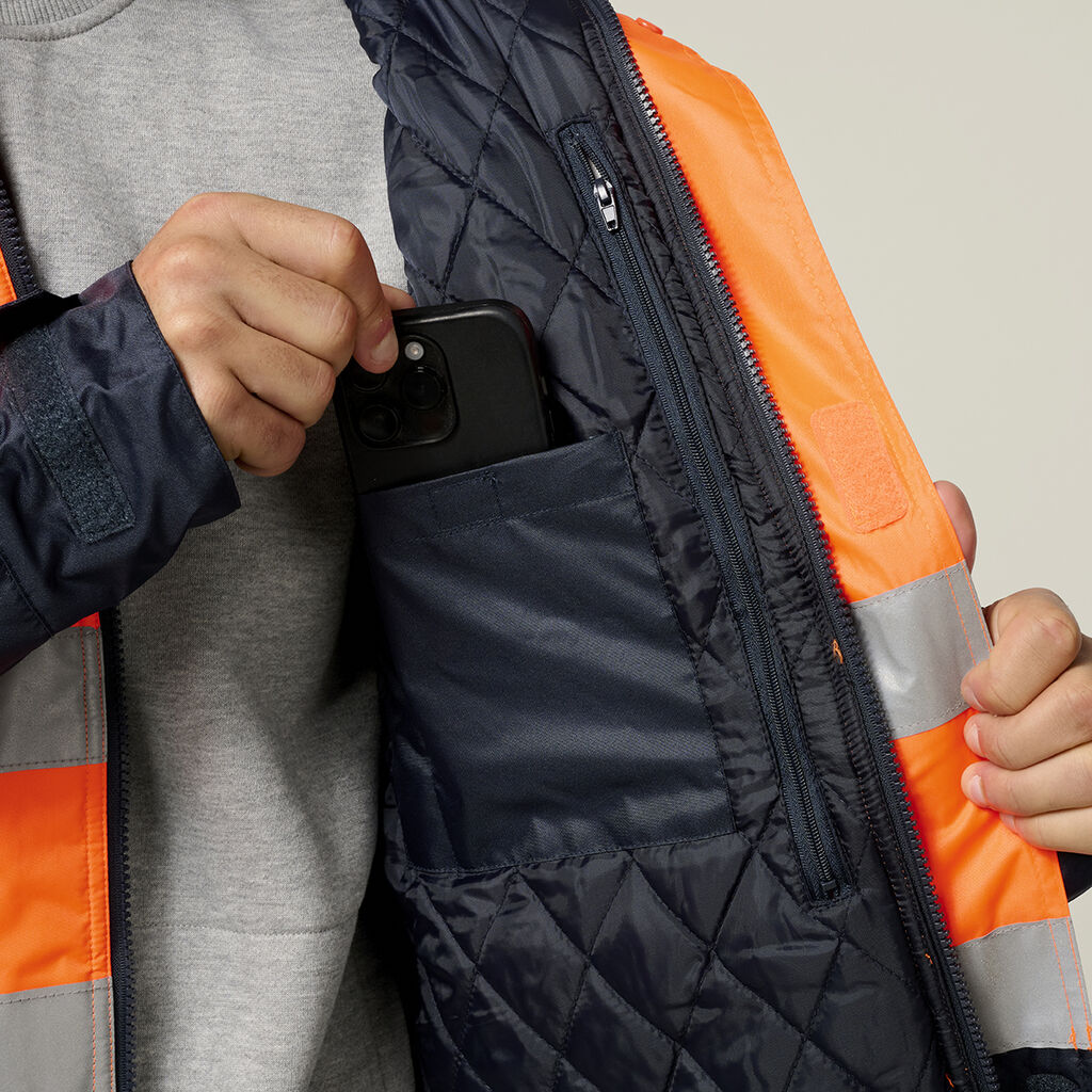 Core Hi-Vis 2 Tone Taped Quilted Waterproof Jacket