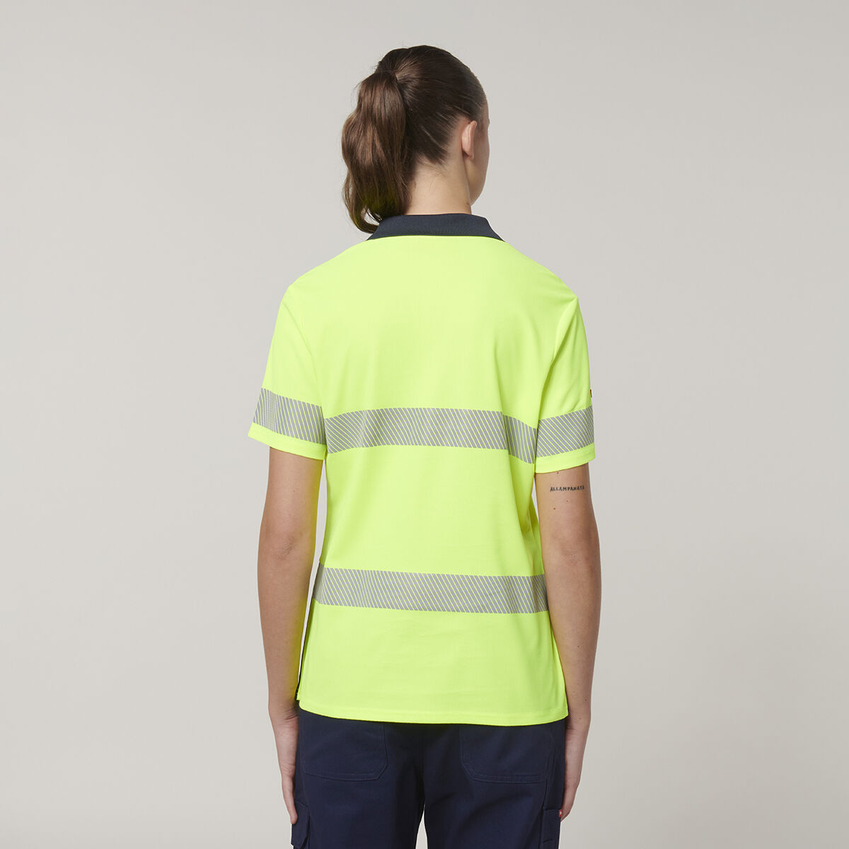 Womens Short Sleeve Hi Vis Taped Polo (Y08602) | eBay