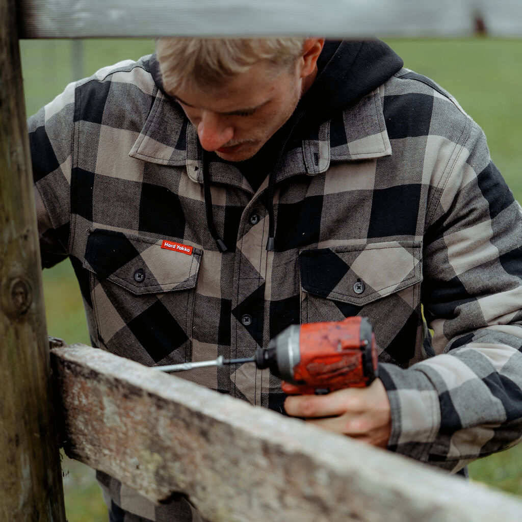 Quilted Flannel Hooded Shacket