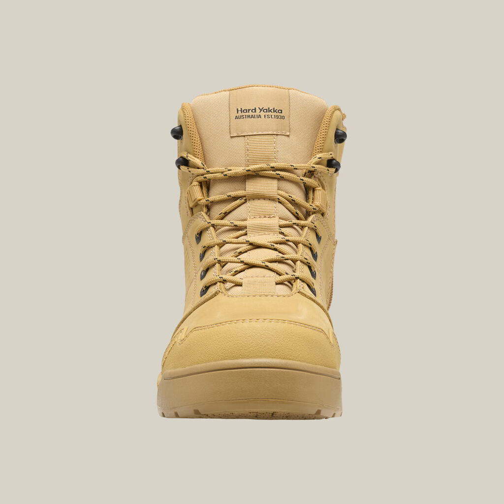 Evolution Lace Up & Side Zip 6" Steel Toe Safety Boot - Wheat