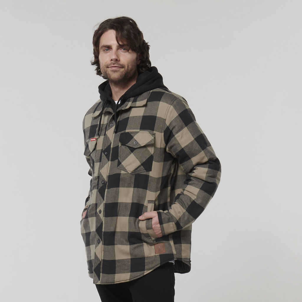 Quilted Flannel Hooded Shacket
