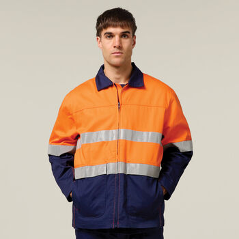 Core Hi-Vis 2 Tone Cotton Drill Taped Jacket