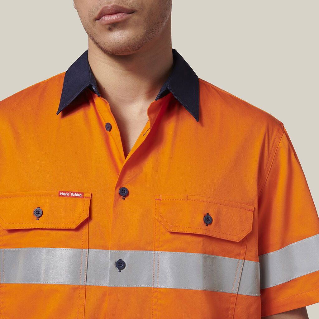 Short Sleeve Hi Vis 2 Tone Taped Vented Shirt