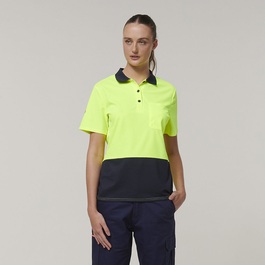 Womens  Short Sleeve Hi Vis Polo 