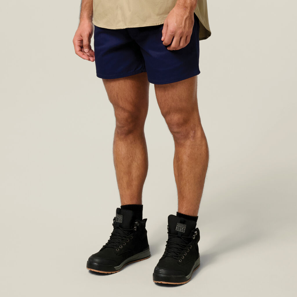Relaxed Fit Cotton Drill Short With Belt Loops