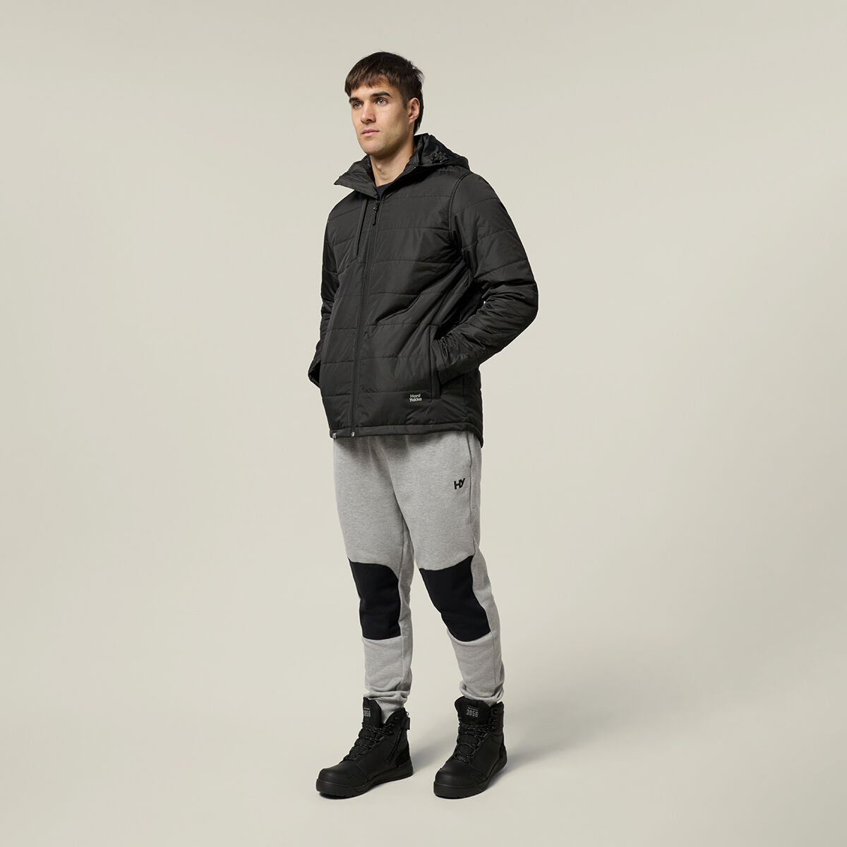 【BLACK2】Hooded padded jkt Hooded Puffer Jacket 2.0 | Hard Yakka New Zealand