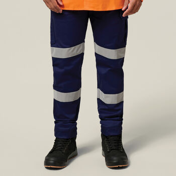 Work Pants Men Construction with Reflective Stripes Cargo Pants