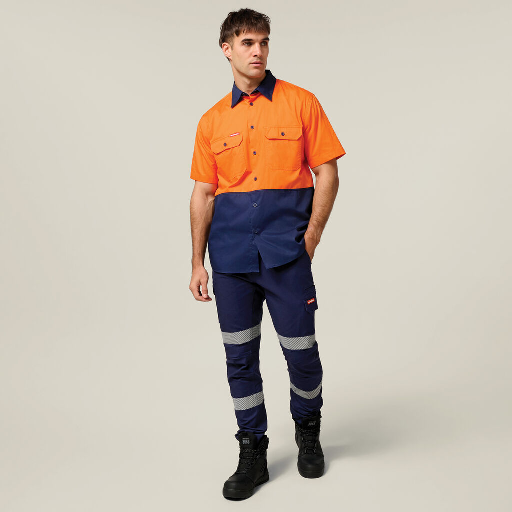 Core Hi-Vis Light Weight Vented Short Sleeve Cotton Shirt