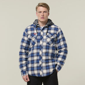 Quilted Flannel Hooded Shacket