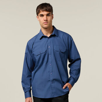 Long Sleeve Permanent Press Crease Free Poly Cotton Shirt