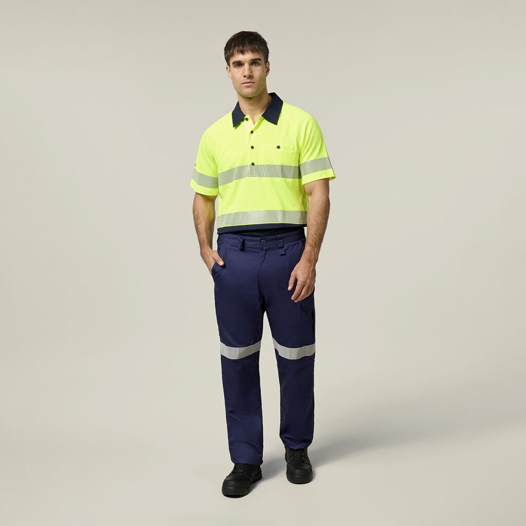 Core Hi-Vis 2 Tone Taped Vented Short Sleeve Polo