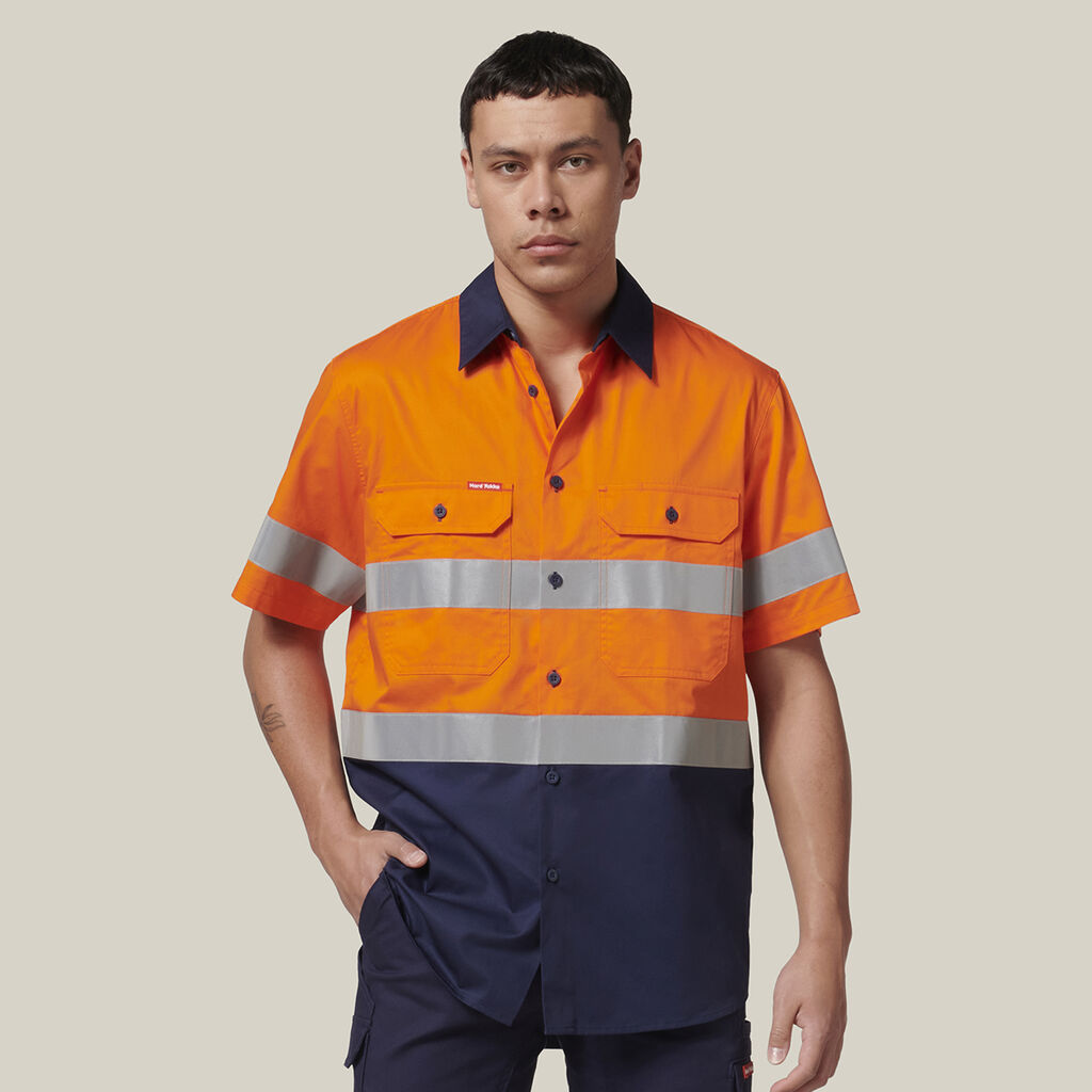 Short Sleeve Hi Vis 2 Tone Taped Vented Shirt