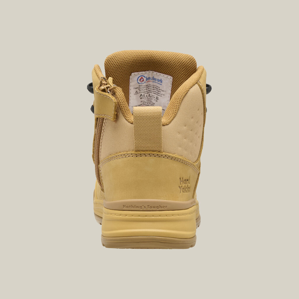 Women's Evolution Lace Up & Side Zip 5" Steel Toe Safety Boot - Wheat